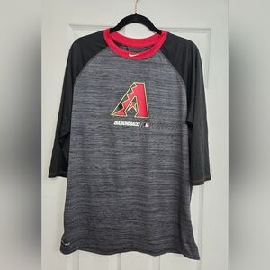 Nike Men's Black and Red DIAMONBACKS Baseball Jersey